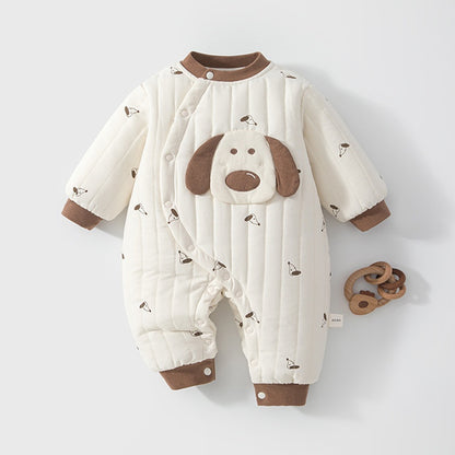 [BABY] New Winter Collection Cartoon All-Over Print Quilted Coverall SK108214