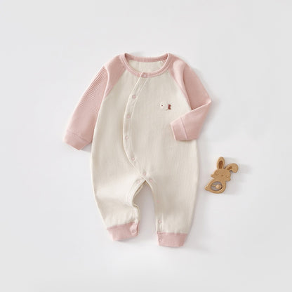 【BABY】北欧風カートゥーンワッペン綿カバーオールSK102625