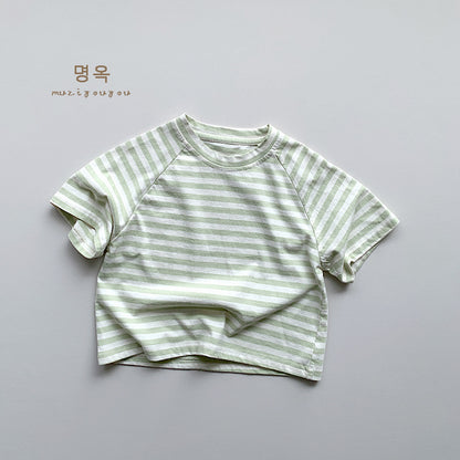 【BABY&KID】夏新作 マカロンカラーボーダーTシャツSK080810