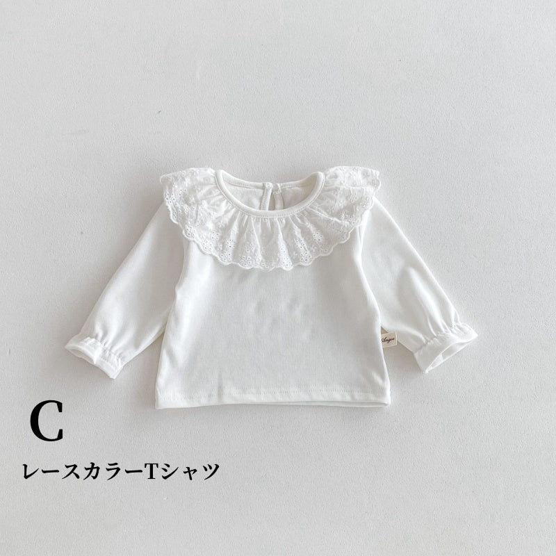 【BABY】花柄サロペットスカート、長袖TシャツSK100331