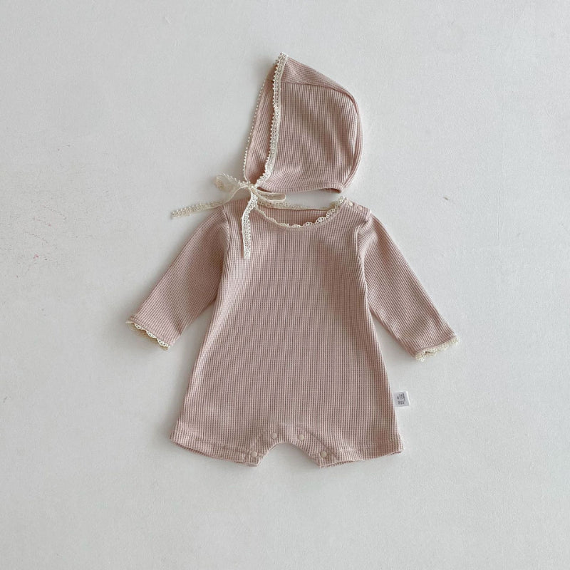 【BABY】ワッフル生地フリルカバーオールSK092821