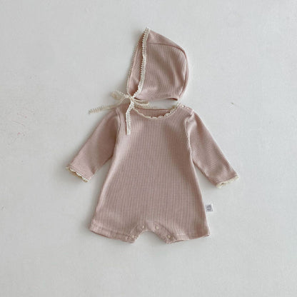 【BABY】ワッフル生地フリルカバーオールSK092821