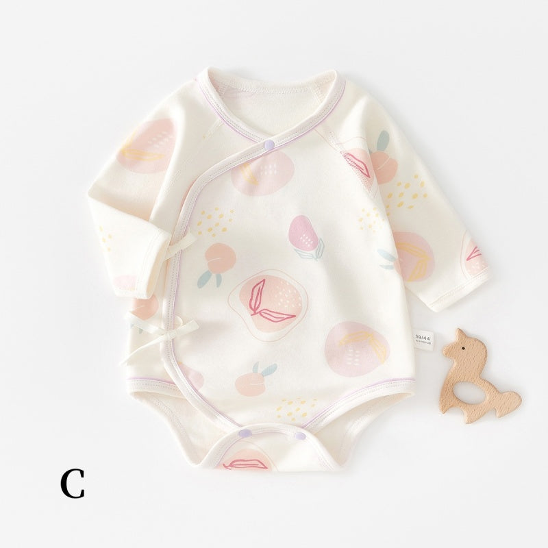 【BABY】北欧風フルーツ＆アニマル総柄ロンパースSK104408