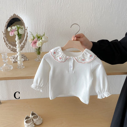 【BABY】襟付き刺繍長袖TシャツSK092314