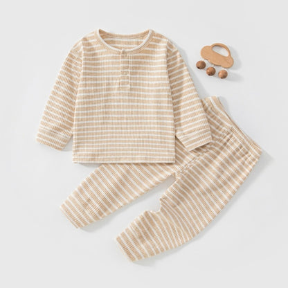 【BABY&KID】北欧風ボーダーリブセットアップSK107118