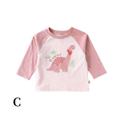 【BABY&KID】北欧風カートゥーンラグランTシャツ、ポケットパンツSK101336