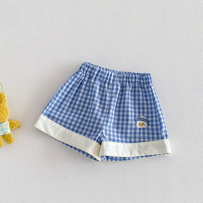 【BABY&KID】夏新作 カートゥーン丸襟Tシャツ、ショートパンツSK105114