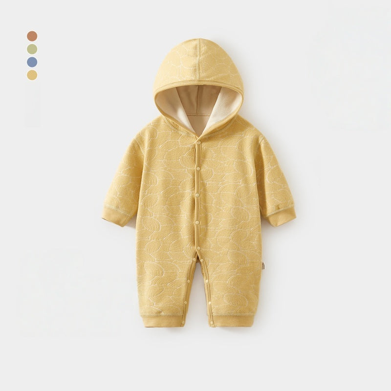 【BABY】冬新作北欧風レトロ裏起毛フードカバーオールSK102633