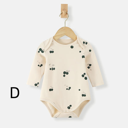 【BABY&KID】北欧風 長袖コットンロンパースSK012507