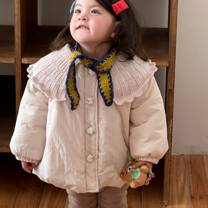 【BABY&KID】冬新作韓国風ニット襟中綿アウターSK103133