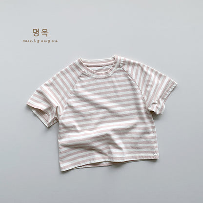 【BABY&KID】夏新作 マカロンカラーボーダーTシャツSK080810