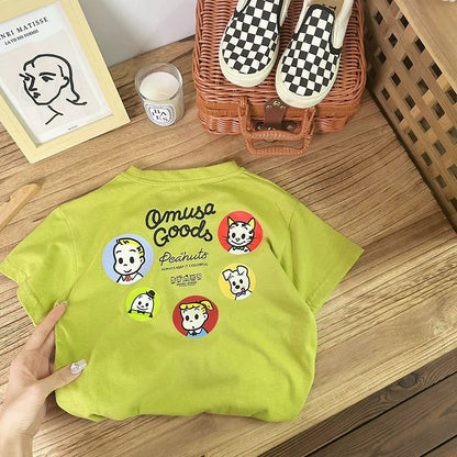 【BABY&KID】夏新作 カートゥーンプリントTシャツSK080801