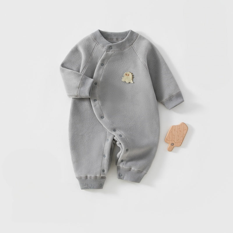 【BABY】北欧風恐竜ワッペンフリースカバーオールSK108415