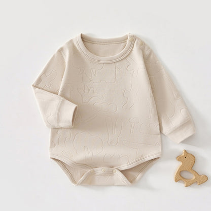 【BABY】北欧風アニマルジャカードロンパースSK102618