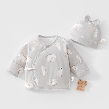 [BABY] Winter New Cartoon Quilted Short Underwear & Hat SK108201