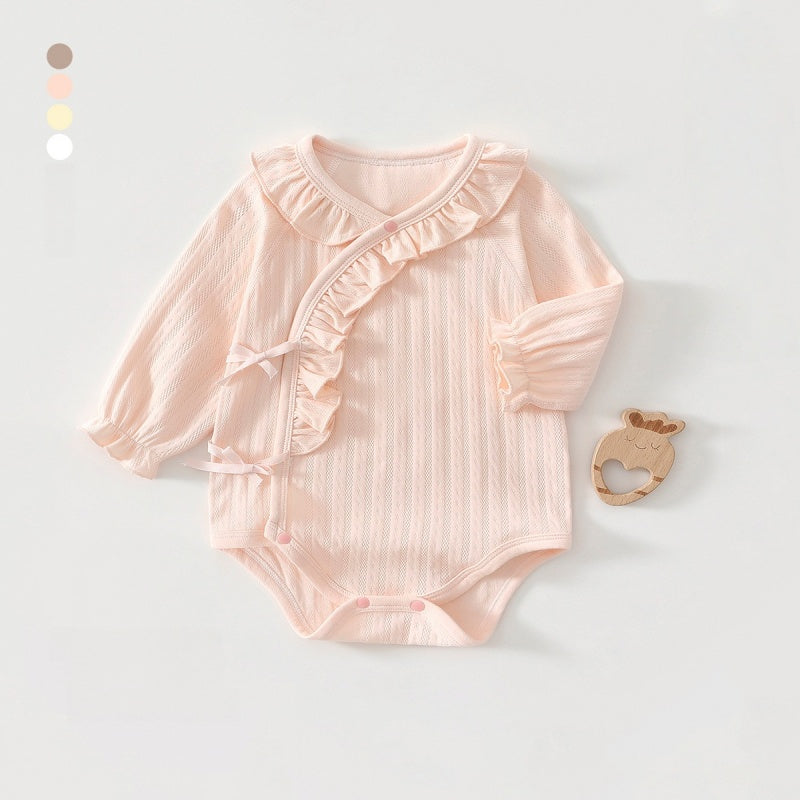 【BABY】北欧風フリルやわらかロンパースSK102613