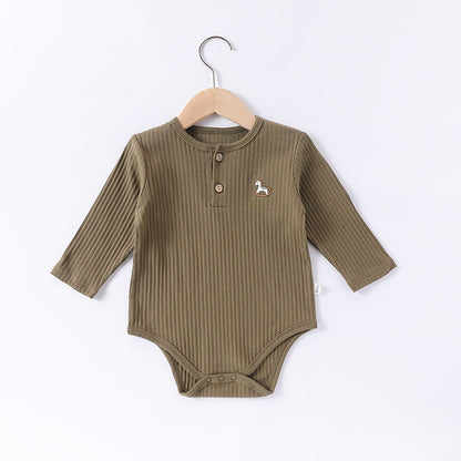 【BABY】北欧風ポニー刺繍ロンパースSK101307