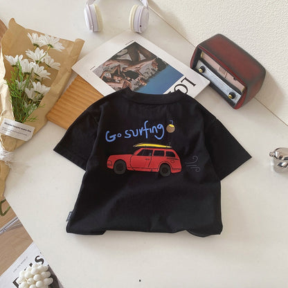 【BABY&KID】夏新作 車柄半袖TシャツSK092120