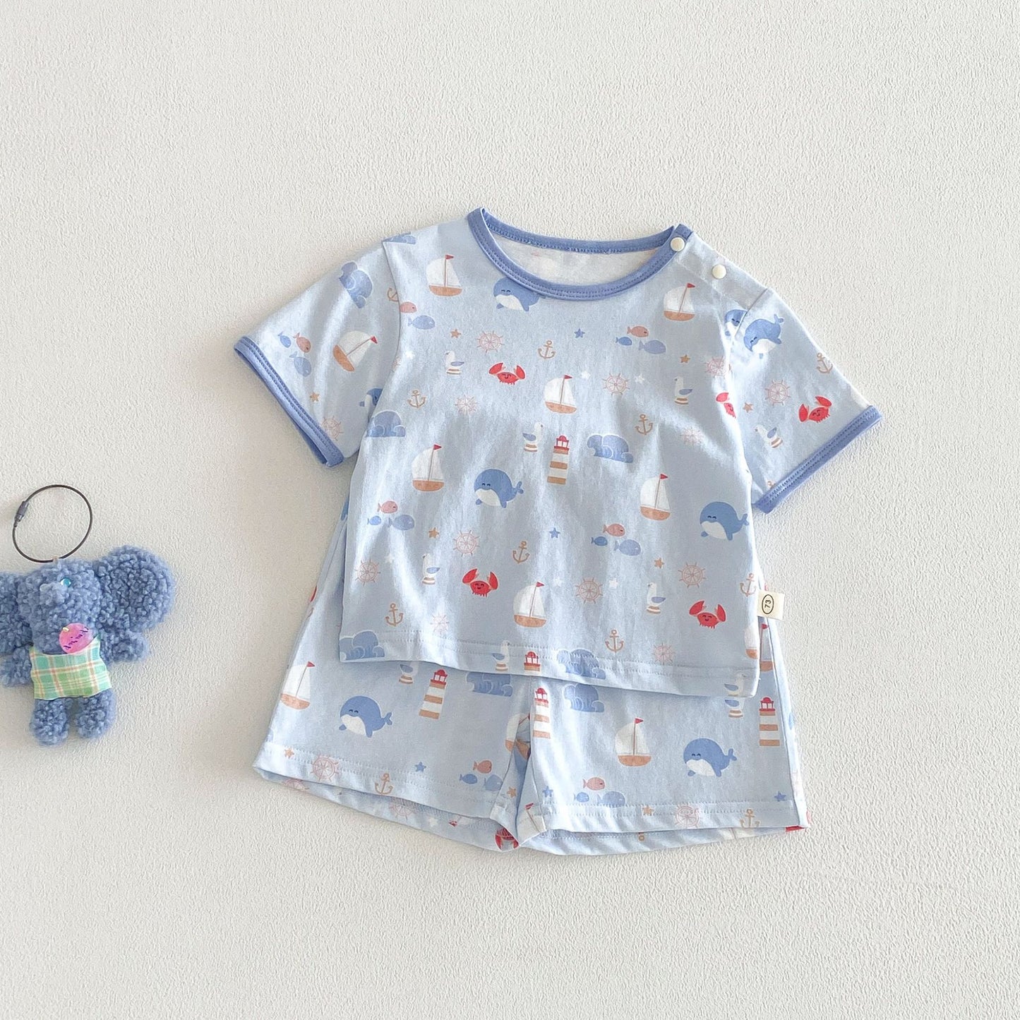 【BABY&KID】夏新作 総柄セットアップSK105115