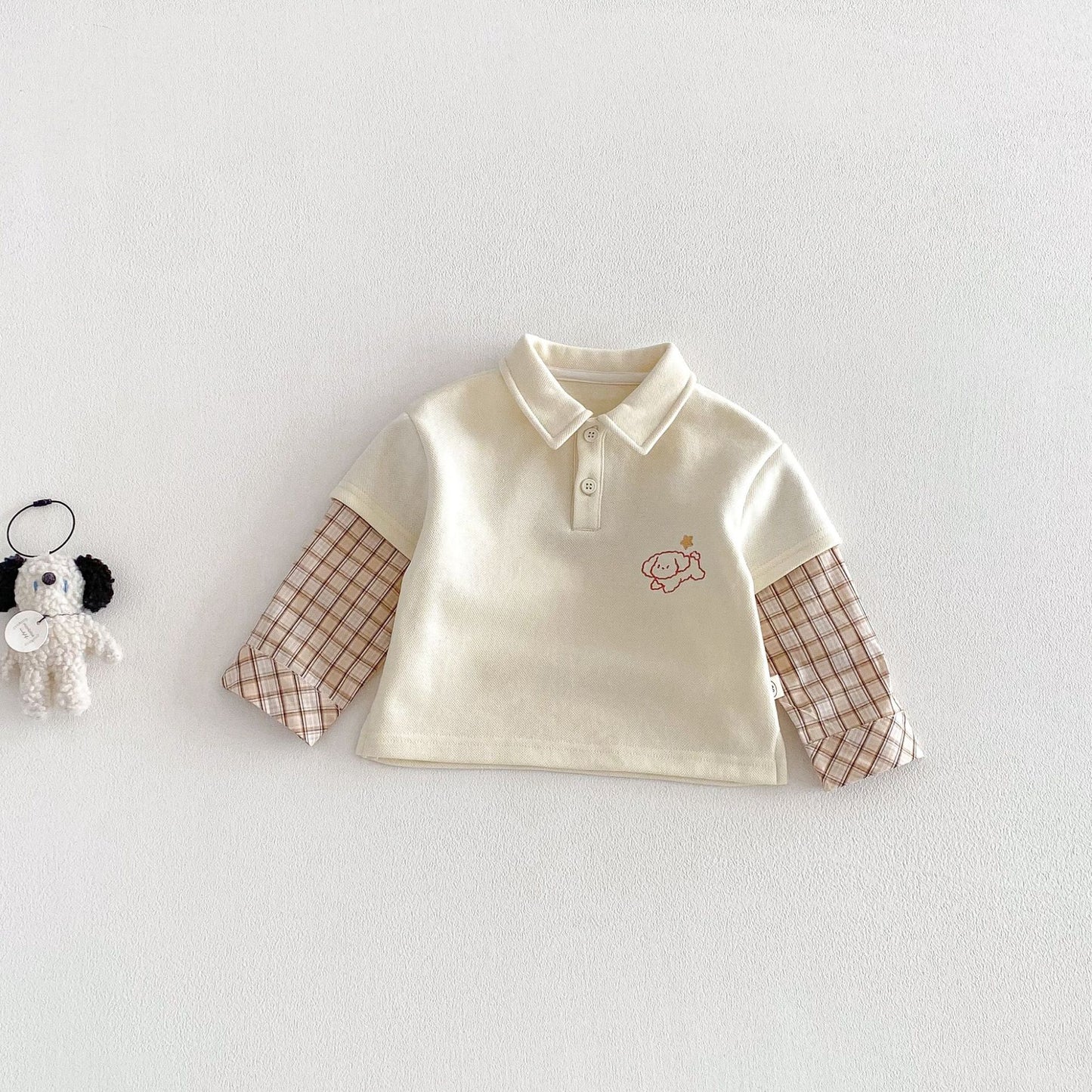 【BABY&KID】カートゥーン重ね着風ポロシャツSK103514