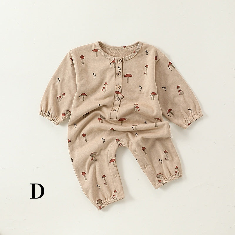 【BABY】北欧風フルーツプリントカバーオールSK101318