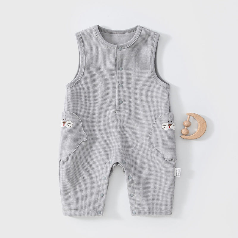 【BABY】カートゥーンポケットワッフルカバーオールSK107527