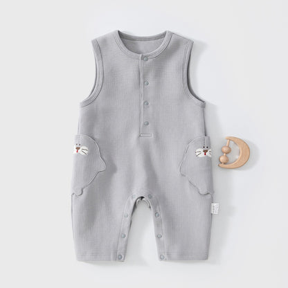 【BABY】カートゥーンポケットワッフルカバーオールSK107527