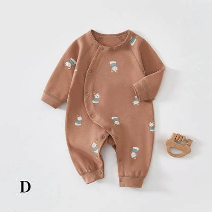 【BABY】北欧風アニマル柄綿カバーオールSK102620