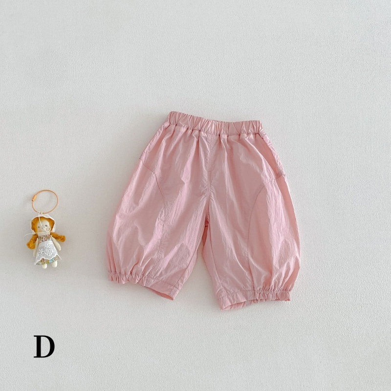 【BABY&KID】夏新作無地フリルスリーブタンクトップ、パンツSK104623