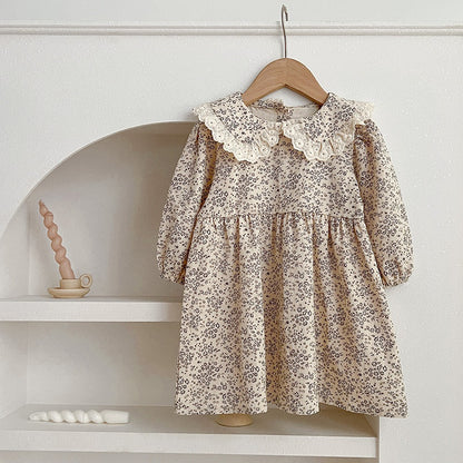 【BABY&KID】丸襟小花柄ロンパース、ワンピースSK107918