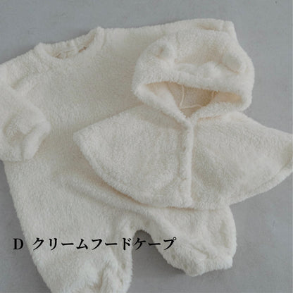 【BABY】裏ボアクルーネックカバーオール、フードケープSK101527