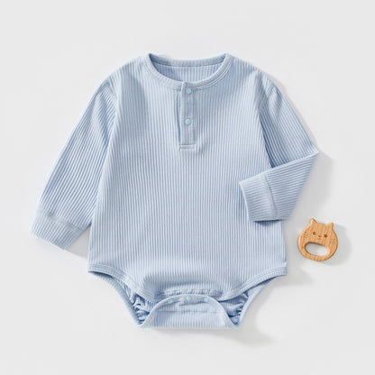 【BABY】北欧風無地リブロンパースSK107113