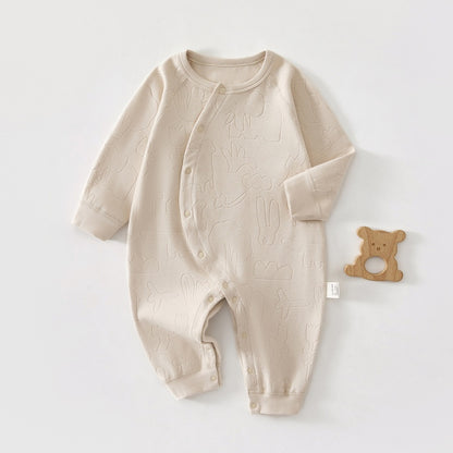 【BABY】北欧風ジャカード前開きカバーオールSK102624