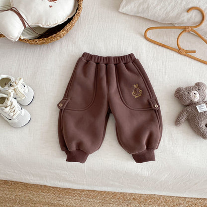 【BABY&KID】冬新作とりさん刺繍あったかパンツSK103023