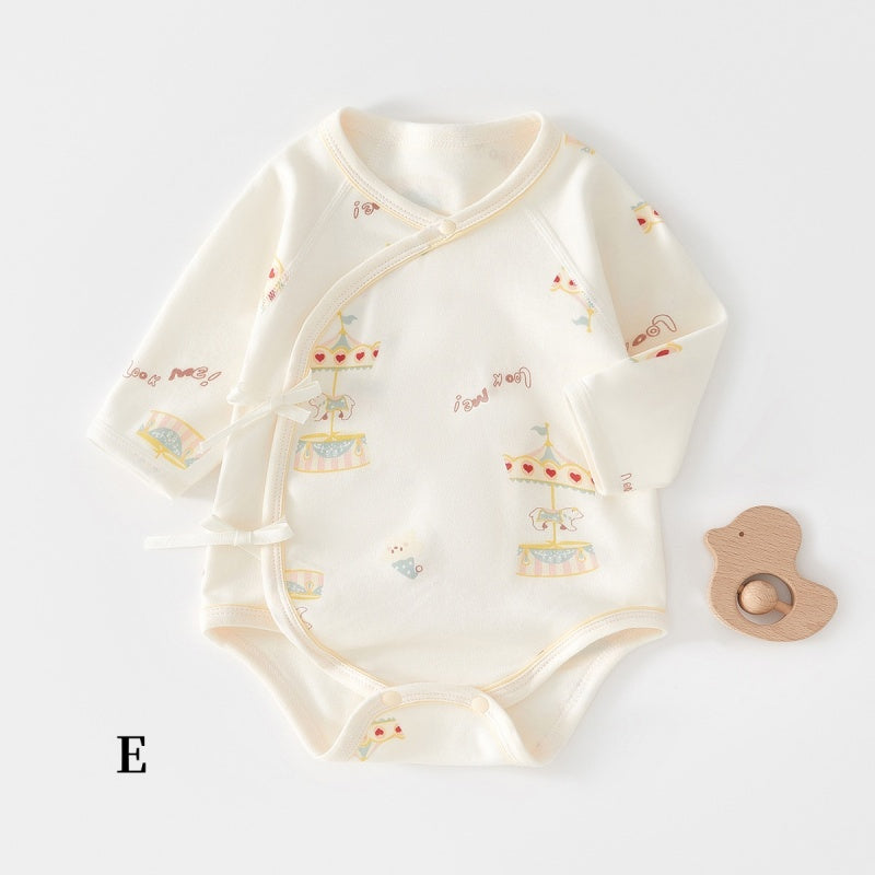 【BABY】北欧風フルーツ＆アニマル総柄ロンパースSK104408