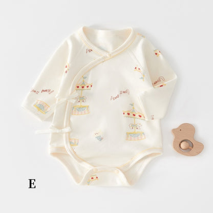 【BABY】北欧風フルーツ＆アニマル総柄ロンパースSK104408