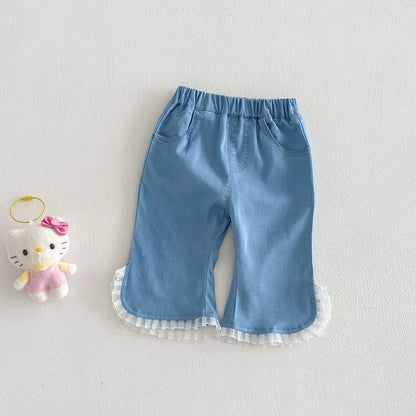 【BABY&KID】夏新作 無地ジャカードブラウス、デニムパンツSK105217