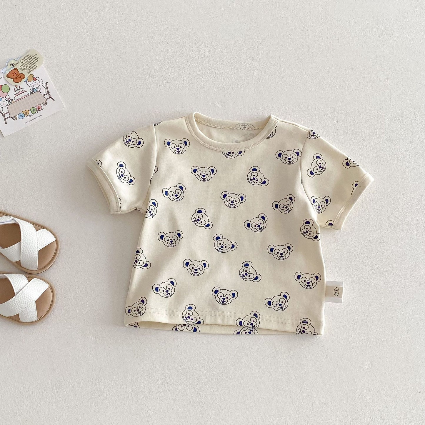 【BABY】夏新作  総柄カートゥーンロンパース、サロペット、ＴシャツSK061602