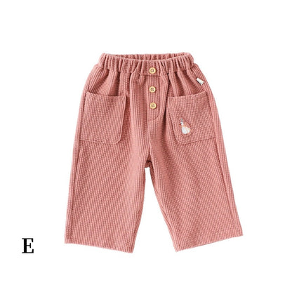 【BABY&KID】北欧風カートゥーンラグランTシャツ、ポケットパンツSK101336