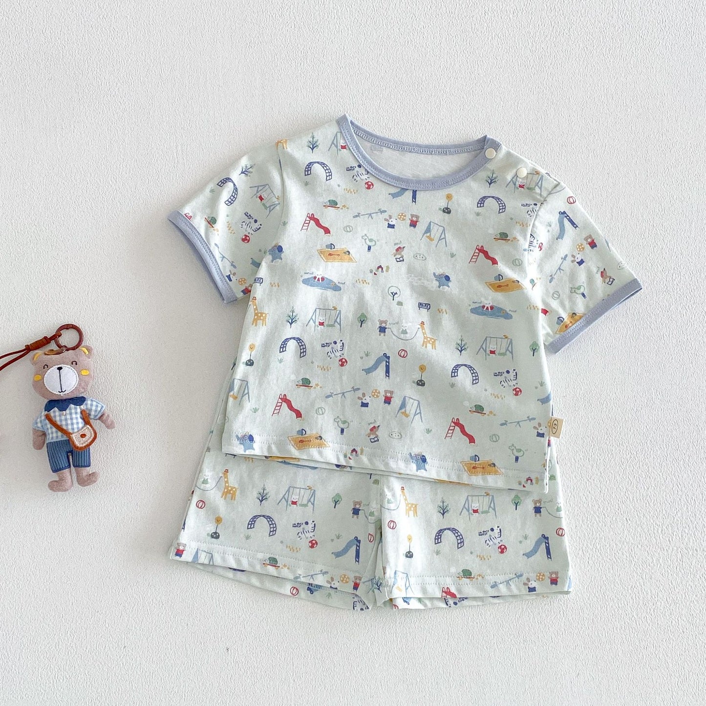 【BABY&KID】夏新作 総柄セットアップSK105115