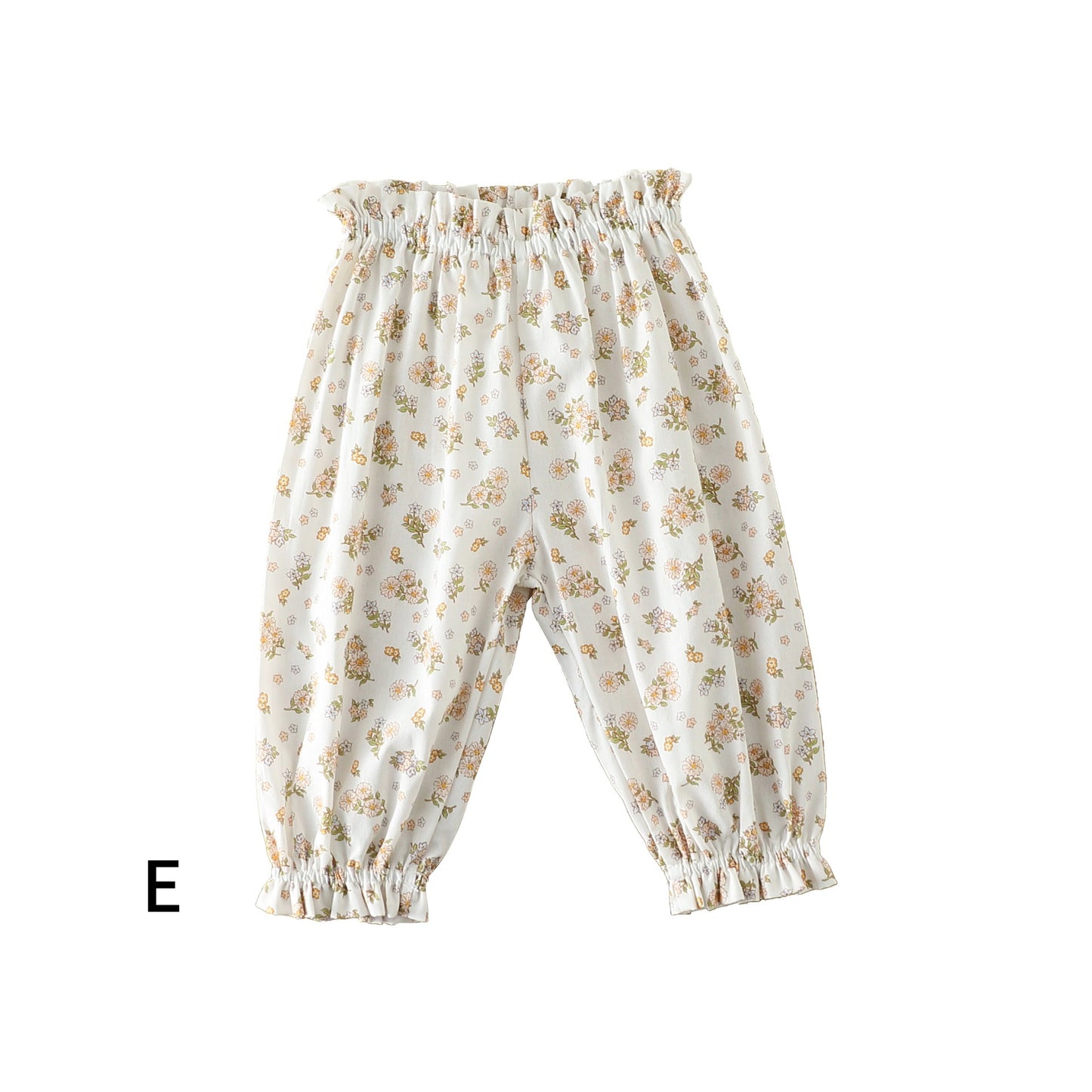 【BABY】夏新作 北欧風 フリル袖トップス、花柄パンツSK091311