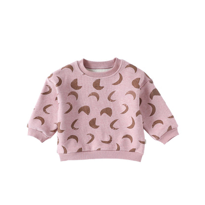 【BABY&KID】北欧風月プリントクルーネックセットアップSK102333
