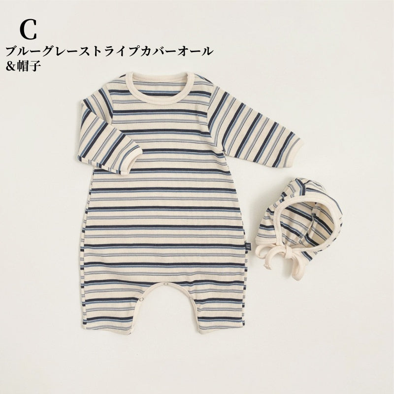 【BABY】カラフルリブカバーオールSK010314
