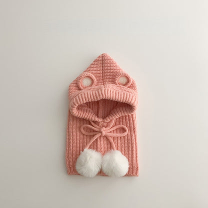 【HAT】クマ耳ポンポン帽子SK102438