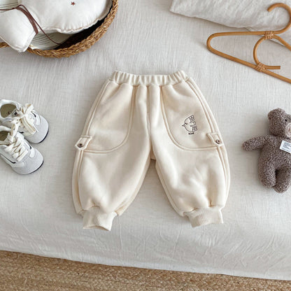 【BABY&KID】冬新作とりさん刺繍あったかパンツSK103023