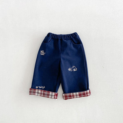 【BABY&KID】冬新作リバーシブル厚手ジャケット、折り返しパンツSK107715