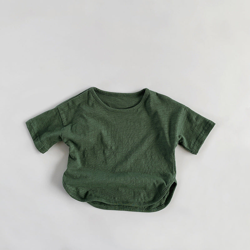 【BABY&KID】夏新作 無地コットンTシャツSK080804
