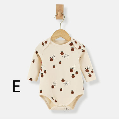 【BABY&KID】北欧風 長袖コットンロンパースSK012507