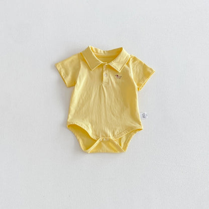【BABY】夏新作カートゥーン刺繍ロンパースSK106517