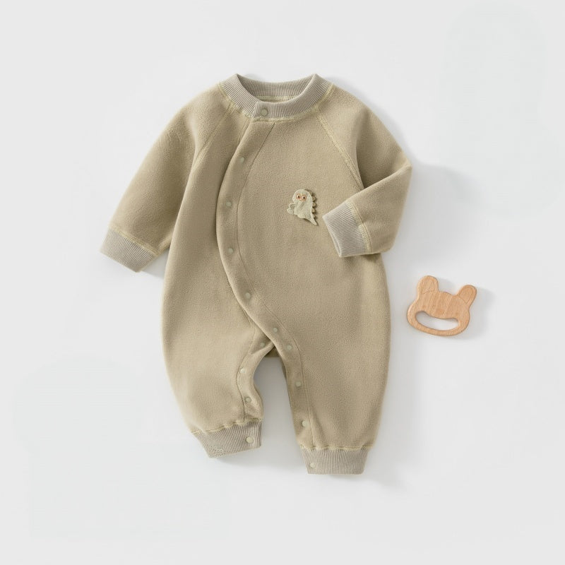 【BABY】北欧風恐竜ワッペンフリースカバーオールSK108415